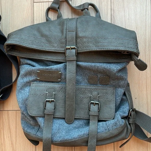 Sherpani Gray and Brown Women's Backpack - Unisex - Picture 1 of 5